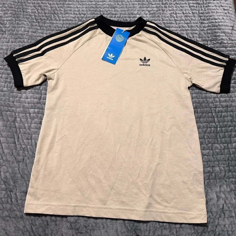 adidas Originals Adicolor 3-Stripes T-Shirt wonder beige size Xs